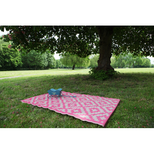 Riley Ave. Kenji Pink Outdoor Area Rug & Reviews Wayfair.co.uk